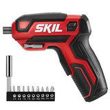 SKIL Rechargeable 4V Cordless Screwdriver Includes 9pcs Bit, 1pc Bit Holder, USB Charging Cable - SD561801 Skil
