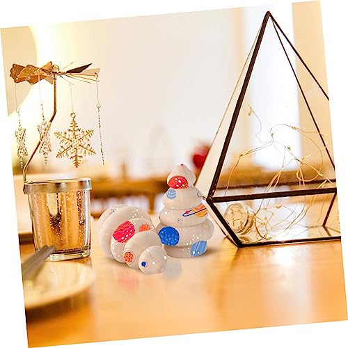 ADOCARN 10pcs Wood Christmas Tree Wood Cake Mini Unfinished Christmas Homemade Ornaments Unfinished Wooden Tree DIY Painted Wooden Ornaments Wooden ADOCARN