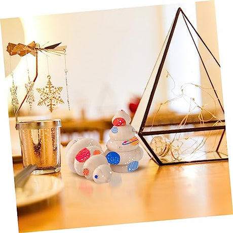 ADOCARN 10pcs Wood Christmas Tree Wood Cake Mini Unfinished Christmas Homemade Ornaments Unfinished Wooden Tree DIY Painted Wooden Ornaments Wooden ADOCARN