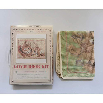 Latch Hook Kit Rug (CAT,21x15 (52X38cm) - WoodArtSupply