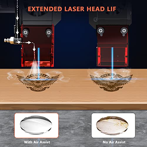 JICCODA Air Assist for Laser Cutter and Engraver,16L/Min Air Output,Laser Air Assist Engraver for Wood and Metal,Air Pump Accessories Air Nozzle for JICCODA