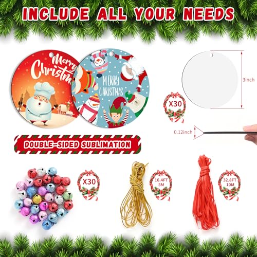 114Pcs Sublimation Blanks Products, Sublimation Blanks Set Including DIY Blank  Makeup Bag, Keychain, Earring, Pillow Cover, Mouse Pad, Coaster Garden Flag  for Sublimation Heat Transfer Christmas Craft