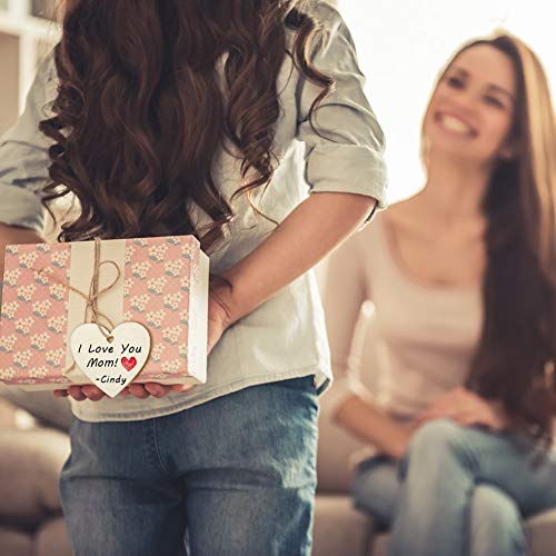 TONAK Unfinished Wood Pieces Wooden Ornaments Christmas Crafts Supplies for Kids Predrilled Blank Hearts Tree Round Wood Slices to Paint DIY TONAK