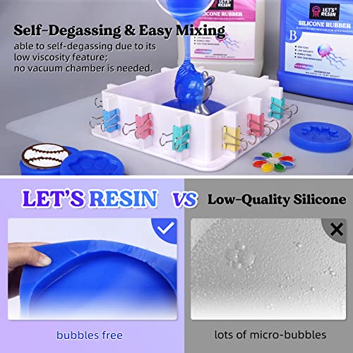 LET'S RESIN Silicone Mold Making Kit 30A,160oz/10Lbs Durable Mold Making  Silicone Rubber, Fast Cure Platinum Cured Silicone, Self-Degassing Molding