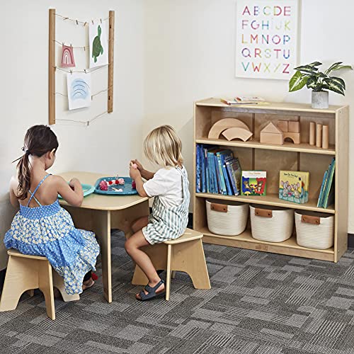 ECR4Kids Classic Bookcase, 36in, Adjustable Bookshelf, Natural ECR4Kids