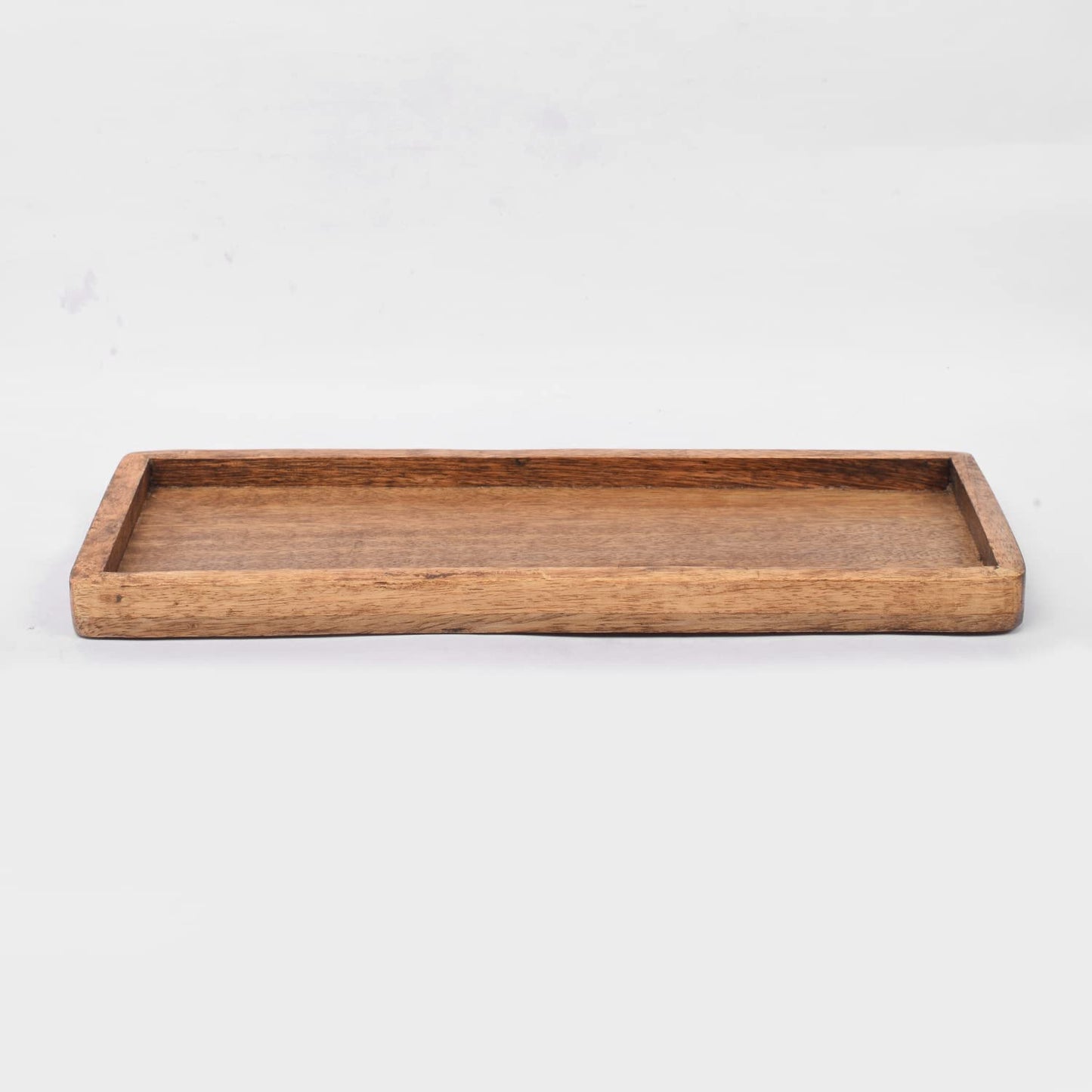 Samhita Mango Wood Serving Platter with Raised Edge -Set of 3 for Display Fruit Snacks Appetizer Sushi Food Decorative (12" x 5" x 0.75") - WoodArtSupply