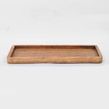 Samhita Mango Wood Serving Platter with Raised Edge -Set of 3 for Display Fruit Snacks Appetizer Sushi Food Decorative (12" x 5" x 0.75") Samhita