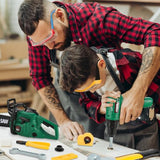 Vextronic Kids Tool Set 36 PCS with Electric Toy Chainsaw Drill Circular Saw with Realistic Sounds, Toy Tool Set for Toddlers 3 4 5 6 7 8, Pretend Vextronic