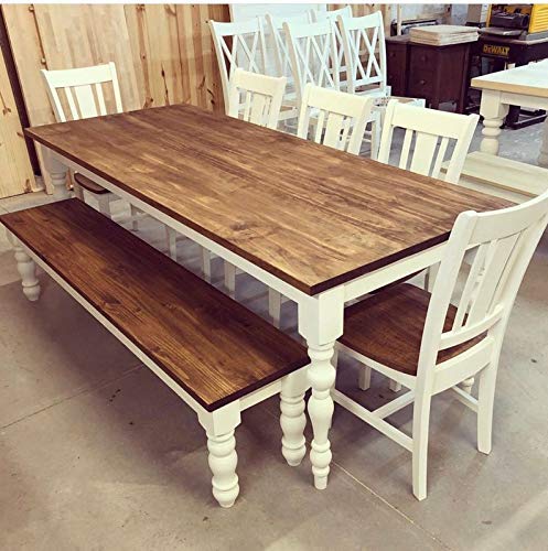 CAROLINA LEG CO. Chunky Rustic Modern Farmhouse Table Legs - Unfinished - DIY Furniture - Turned Legs - Set of 4 - Dimensions: 3.5" x 29" CAROLINA LEG CO.