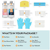 Nicpro 16 Ounce Crystal Clear Epoxy Resin Kit, DIY Starter Epoxy Resin Supplies with 4 Measuring Cups, 2 Silicone Sticks, Gloves, Spreader for Art Nicpro