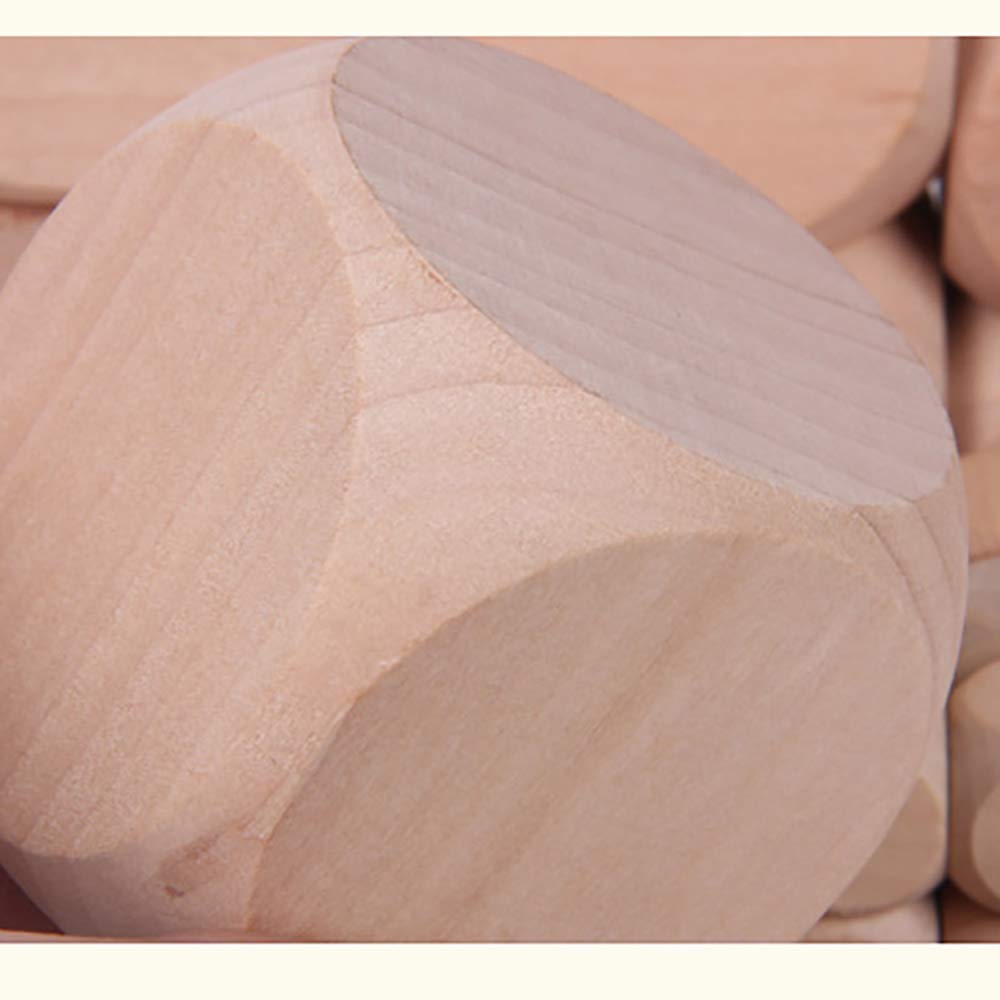 10pcs Wooden Cubes Crafts Blank Dice,Unfinished Wood Dice Wooden Cubes Wooden Square Blocks,for DIY Craft Projects(2.0cm) Generic