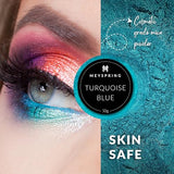 MEYSPRING Turquoise Blue Mica Powder - 50g - Epoxy Resin Color Pigment - Teal Mica Powder for Resin Ocean Art, River Tables, Woodworking - Cosmetic MEYSPRING