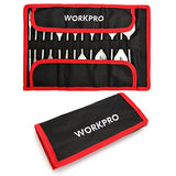 WORKPRO 13-Piece Spade Drill Bit Set in SAE, Paddle Flat Bits for Woodworking, Nylon Storage Pouch Included WORKPRO