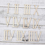 Healifty 24 Sets Roman Numerals 16 Patch 3 Inch Wood Letters Wood Letters Embellishment Ornament Crafts Wood Roman Numerals Unfinished Wood Cutouts Healifty