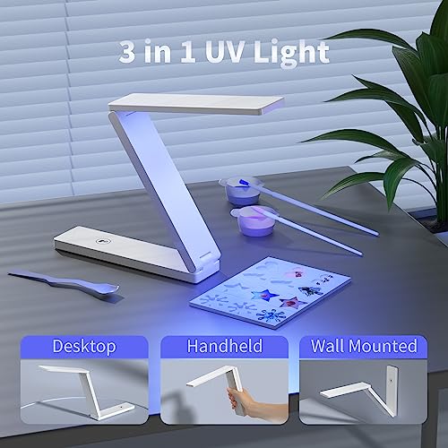 Winartton UV Light for Resin Curing, 54W UV Resin Light Lamp for Resin, Wireless & Foldable, 3-in-1 Uses, Resin Supplies for UV Resin, Resin Molds,