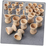 Zerodeko 12pcs Hand Painted Egg Tray Easter Egg Cup Unfinished Egg Cup Easter Egg Holders Montessori Egg Cup Toy Egg Holder for Boiled Eggs Egg Zerodeko