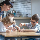 Wooden Cubes 3/4 inch Small Wood Blocks for Crafts 2cm Unfinished Natural Wood Square Block for DIY Projects and Puzzle Making (110PCS) Ourtroness