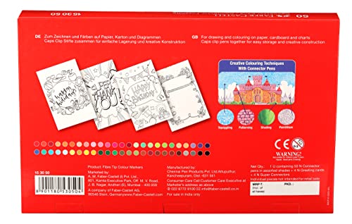 Faber Castell Connector Pens, Multicolor - Pack of 50 Faber-Castell
