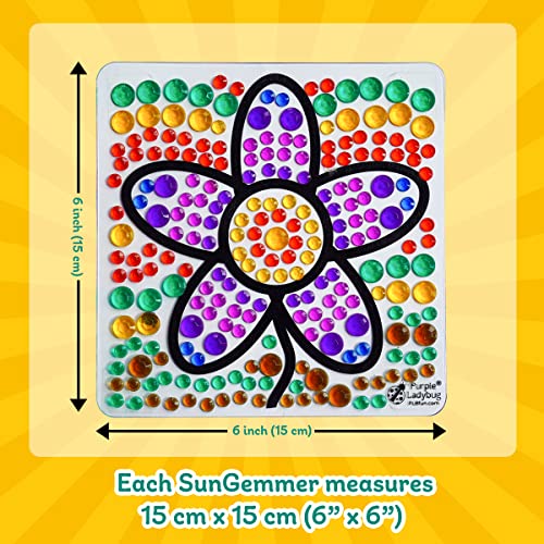 Purple Ladybug Sungemmers Suncatcher gem Art Kits for Kids Ages 6 + -  Diamond Painting Window Art crafts for girls Ages 8-12 - cool 7 Year Old