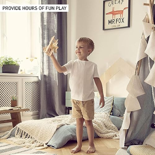 TOYANDONA 3 Pack Wooden DIY Crafts Plane, Mini Assemble Painting Airplane Model Toys Wood 3D Puzzles Construction Kits for Kids School Craft Decor TOYANDONA