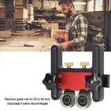 Double Wheel Stock Roller, Adjustable Thin Table Saw Jig Universal Featherboards Table Saw Feeding Guide Roller for Table Saw Feeding Guide, Aluminum Pyhodi