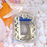 yueton 12PCS Blank Unfinished Wooden Picture Frames Wood Photo Frame with Jute Rope for DIY Crafts, Home Decoration, Christmas Tree Hanging yueton