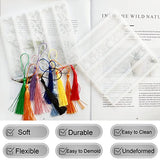 Szecl 10Pcs Resin Bookmark Mold Upgrade Rectangle Bookmark Silicone Mold with 10 Tassel Leaves Texture Flower Shaped Epoxy Resin Casting Mold DIY Szcelling
