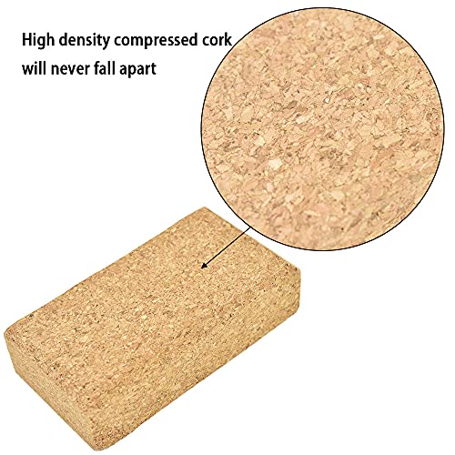 EMILYPRO Cork Sanding Blocks 4-1/4"x 2-3/8" x 1-3/16" Hand Sanding Tool for sandpaper - 3pcs EMILYPRO