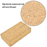 EMILYPRO Cork Sanding Blocks 4-1/4"x 2-3/8" x 1-3/16" Hand Sanding Tool for sandpaper - 3pcs EMILYPRO