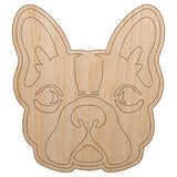 French Bulldog Face Unfinished Wood Shape Piece Cutout for DIY Craft Projects - 1/8 Inch Thick - 6.25 Inch Size Sniggle Sloth