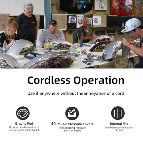 Airbrush Kit Multi-Function 40PSI Airbrush Set with Compressor for Painting Air Brush Set for Cake Decoration Makeup Art Craft Nail Design Airbrush crpen