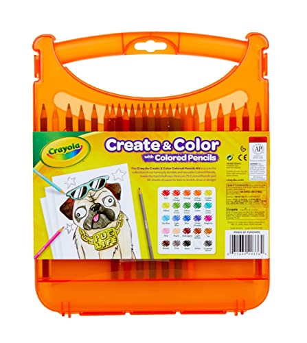 Crayola Colored Pencils Coloring Art Case with Coloring Pages, Gift For Kids, Ages 4, 5, 6, 7, 8, Packaging May Vary Crayola