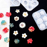 FineInno 3Pcs Flower Resin Molds 3D Mini Sunflower Silicone Moulds Daisy Crystal Casting Molds Clay Epoxy Craft Jewelry Pendants Earring Necklace FineInno