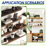 WENGUS Floating Shelf Bracket, 6 Inch Heavy Duty Hidden Shelf Brackets for Floating Wood Shelves, Black Metal L Bracket for DIY Kitchen Farmhouse Wengus