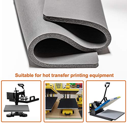 Silicone Mat for Heat Press 0.33Inch Thickest for Heat Transfer Machine for Cricut Easypress (Mat-1515) Delclynee