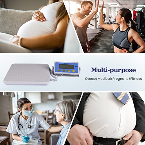 ScaleBelly Professional Physician Scale, 440 lb Home Gym Office Medical Floor Scale, High Capacity Scale for Wrestler Powerlifters ScaleBelly