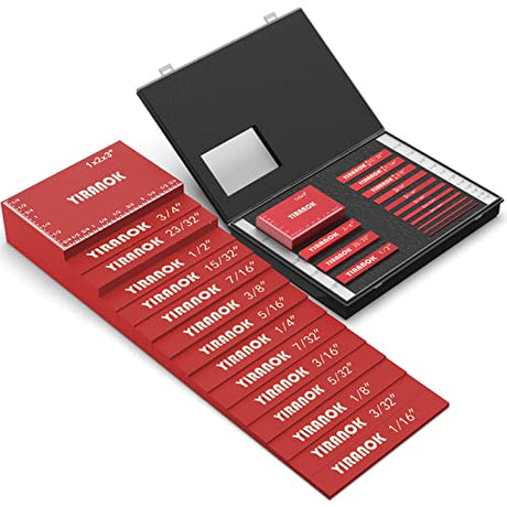 Yiranok Setup Block Miter Gauge Set - Precision Aluminum Router Table Set Up Bars - 15 Pcs Table Saw Accessories Woodworking Tools - Gift Choice for Yiranok