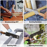 Japanese Hand Saw Woodworking Tools, SS SHOVAN Double Edged 11/17 TPI Flush Cut Saw, Wooden Handle Pull Saw Small Handsaw for Fine Cutting Wood SS SHOVAN