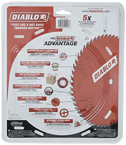 Diablo by Freud D1060X 10" x 60 Tooth Fine Finish Saw Blade - WoodArtSupply