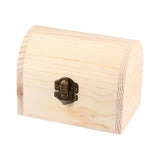 Healifty 6 Pcs Unfinished Treasure Chest Table Top Chest Graffiti Supplies Storage Lock Case Travel Jewlery Case Trinket Antique Decor Wood Case Healifty