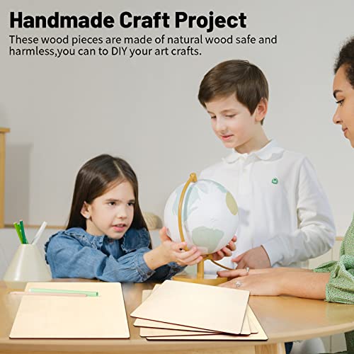 WYKOO Unfinished Blank Square Wood Pieces, 7 Pack 4mm 12 x 12 Inch Craft Wood, Plywood Board Basswood Sheets, Perfect for DIY Projects, Painting, WYKOO