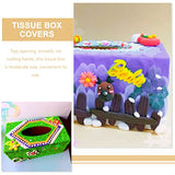 Tofficu 5pcs Unfinished Wooden Tissue Box Cover Rectangular Wood Tissue Holder Tissue Dispenser Blank Wood Napkin Box for Arts Crafts Home Decor Tofficu