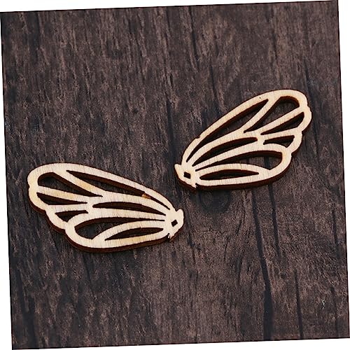 COHEALI 50pcs Wooden Gift Tag Unfinished Wood Shapes Wood Cutouts to Paint Wooden Craft Shapes Wood Cutouts for Crafts Wood Cutout Shapes Wooden COHEALI