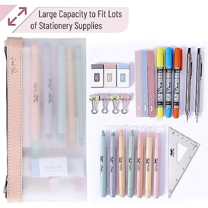 Mr. Pen- Clear Pencil Pouch, 3 Pack, Clear Pencil Case, Pencil Bags, Clear Pouch, Pencil Case for Kids Pencil Case, Clear Makeup Pouch, Kids Pencil
