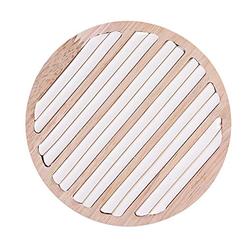Valyria Bamboo Wood 6 Slots Round Ring Earrings Trays Showcase Display Jewelry Organizer (Round Wood) Valyria