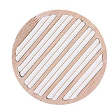 Valyria Bamboo Wood 6 Slots Round Ring Earrings Trays Showcase Display Jewelry Organizer (Round Wood) Valyria