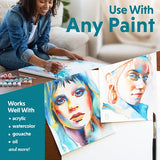 Crafts 4 All Acrylic Paint Brushes - Pack of 10 Professional, Wide and Fine Tip, Nylon Hair Artist Paintbrushes - Paintbrush Bulk Set for Watercolor, Crafts 4 All