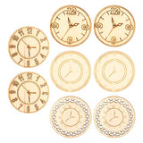 Wood Cutouts, 16PCS Wood Rounds for Crafts Round Wooden Ornaments, Wood Cutouts Round Clock Shaped Unfinished Chips Wooden Crafts for Decoration HERCHR