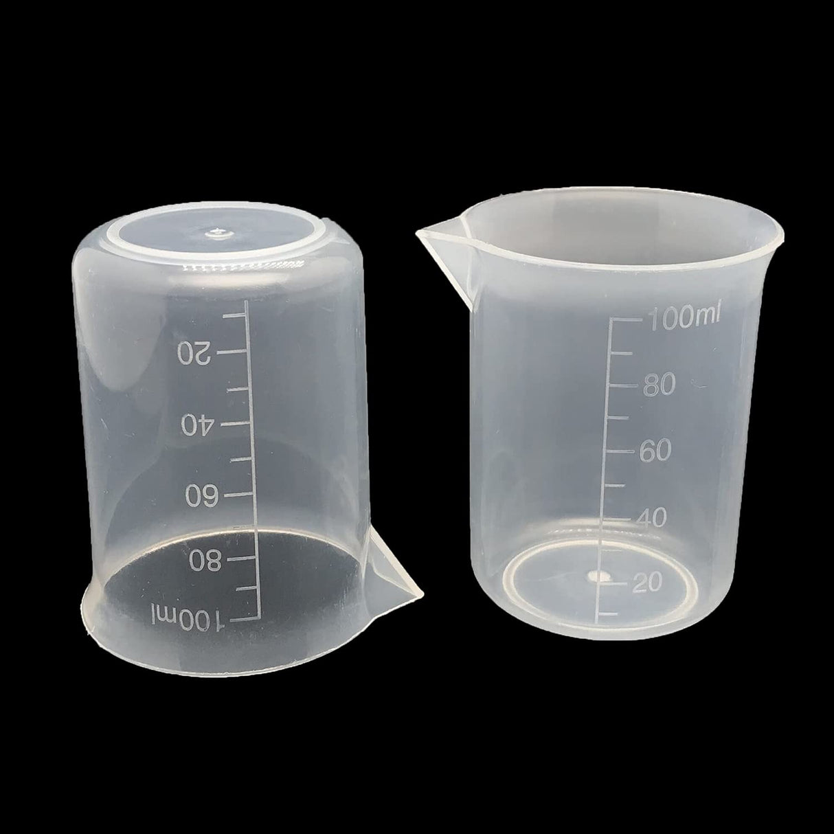 8 Pcs Epoxy Mixing Cups, 100ml/3.4oz Plastic Graduated Cup Clear Measuring Cup for Mixing Paint, Stain, Epoxy, Resin MYYZMY