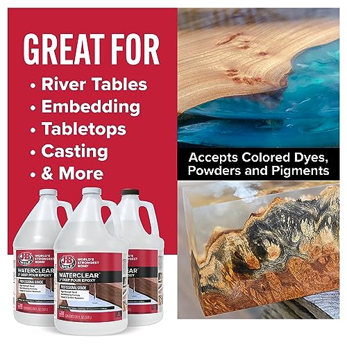 J-B Weld 2" Deep Pour Epoxy WaterClear, 3 Gallon Kit - WoodArtSupply